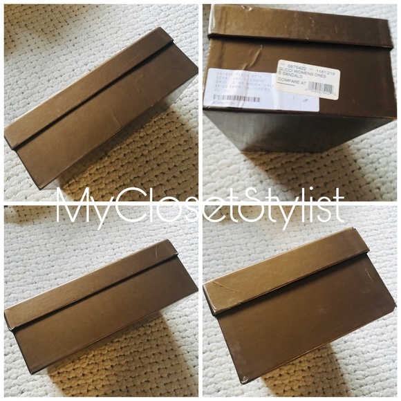 GUCCI Gold Double GG's LOGO Shoe Storage Box 12" 7 - Picture 3 of 5